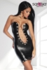 Wetlook-Kleid mit Kette